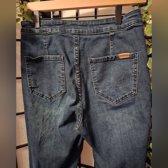 Rock & Roll Denim Bargain Button Bell Flare 30x34 - Picture 3 of 9